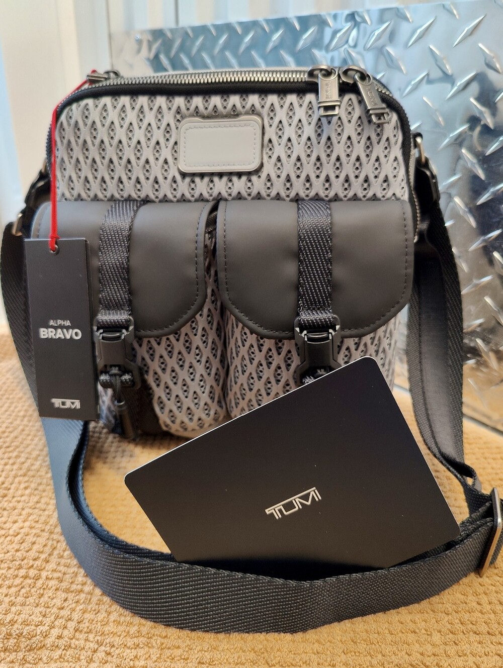 ✨NWT Tumi Alpha Bravo Ordinance Crossbody (Pearl Gray) FREE SHIPPING!!!